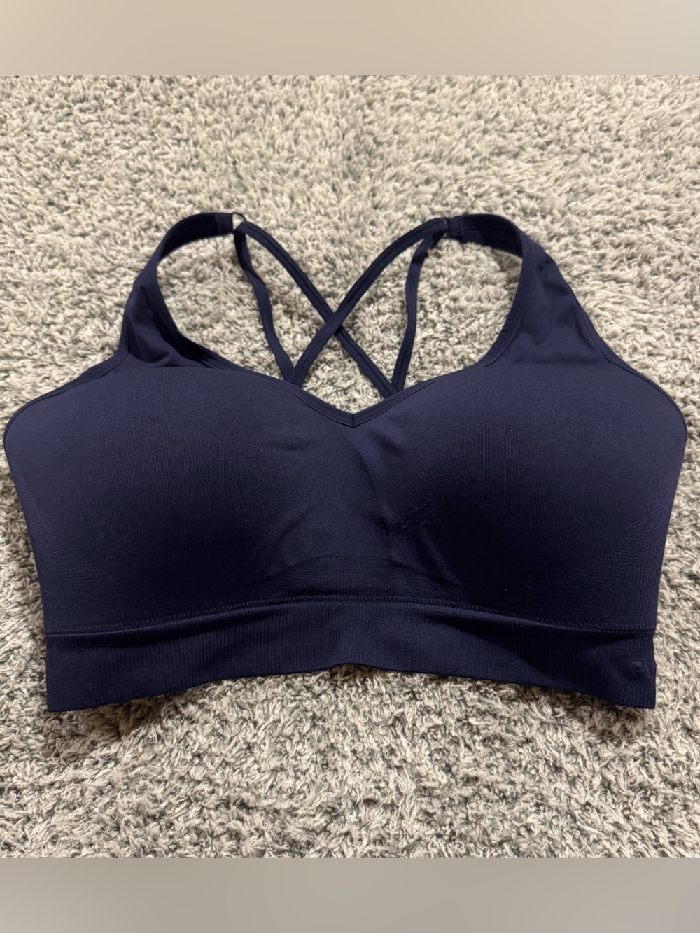 PINK Victoria Secret Navy Crisscross Sports Bra 36DD/E